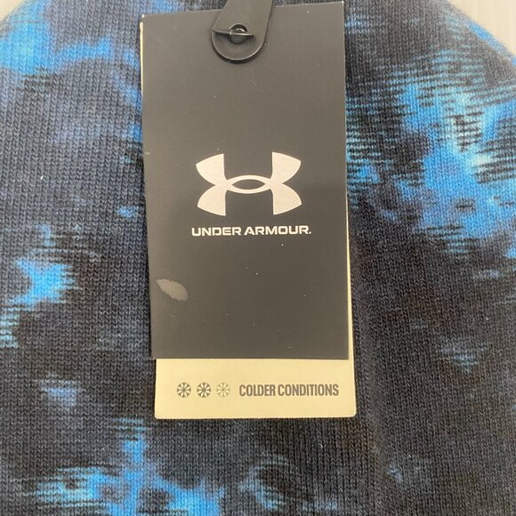 UNDER ARMOUR Men's Rib Knit Tie-Dye Beanie Hat Skull Watch Ski Cap Blue New - Picture 13 of 15